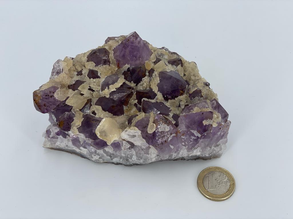 Amethyst-Calcit-Rutil-Goethit - Stufe - Sammlerstück