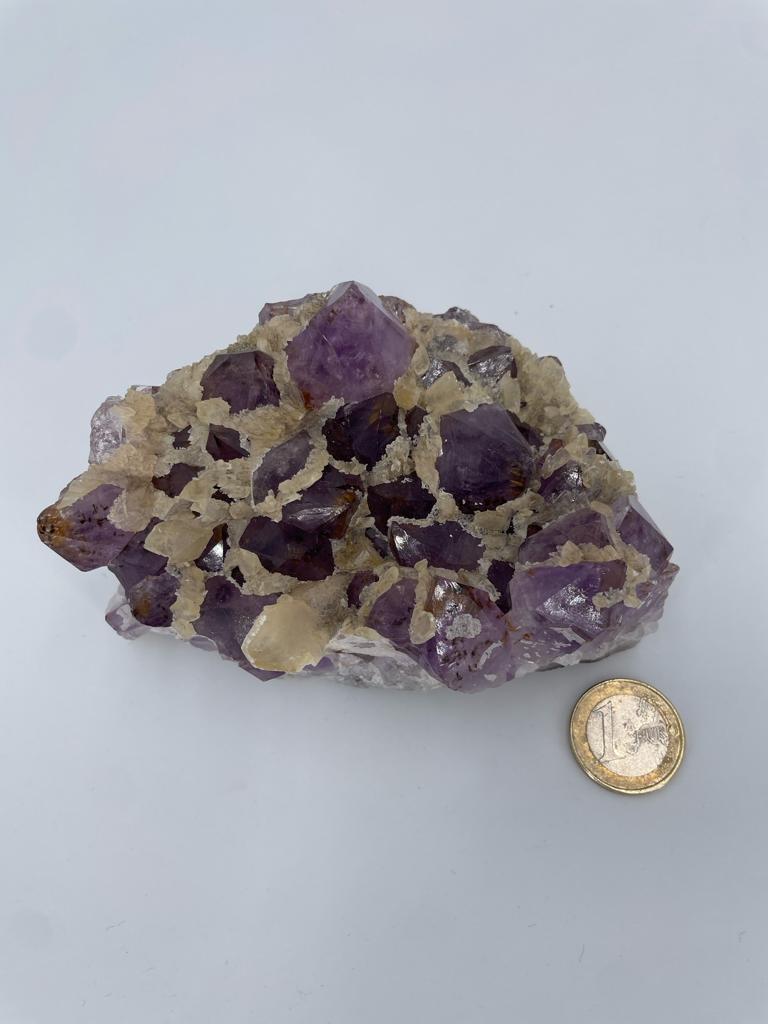 Amethyst-Calcit-Rutil-Goethit - Stufe - Sammlerstück