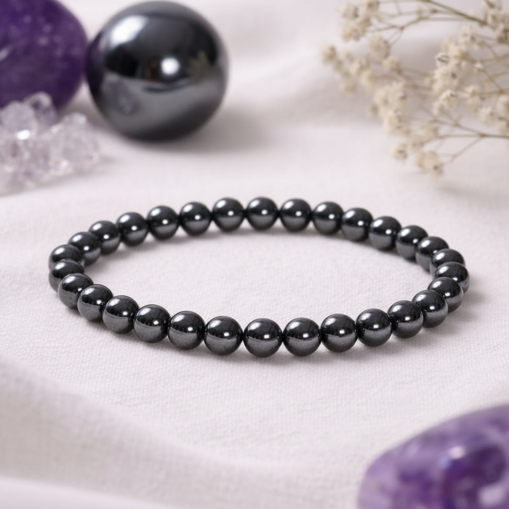 Hämatit Armband 6 mm – Schutz, Erdung & innere Stärke aus echten Natursteinen