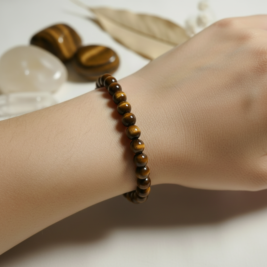 Tigerauge Armband 6 mm – Mut, Schutz & Klarheit