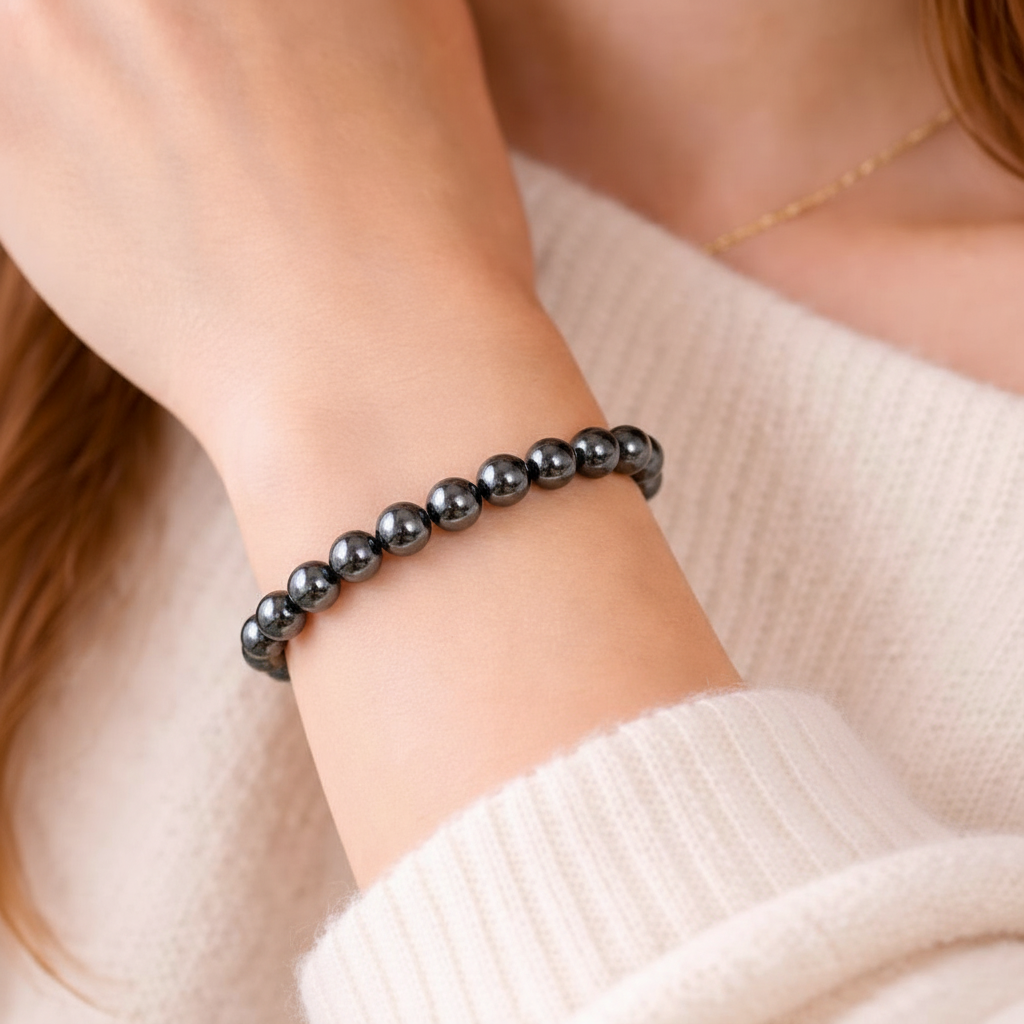 Hämatit Armband 6 mm – Schutz, Erdung & innere Stärke aus echten Natursteinen
