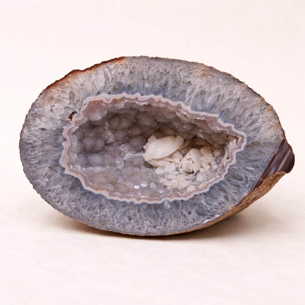 Poliertes Geoden-Set mit Quarzdruse – Sammlerqualität