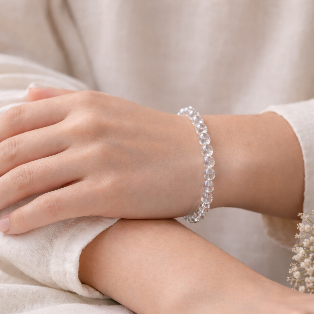 Bergkristall Armband 6 mm – Klarheit & innere Balance