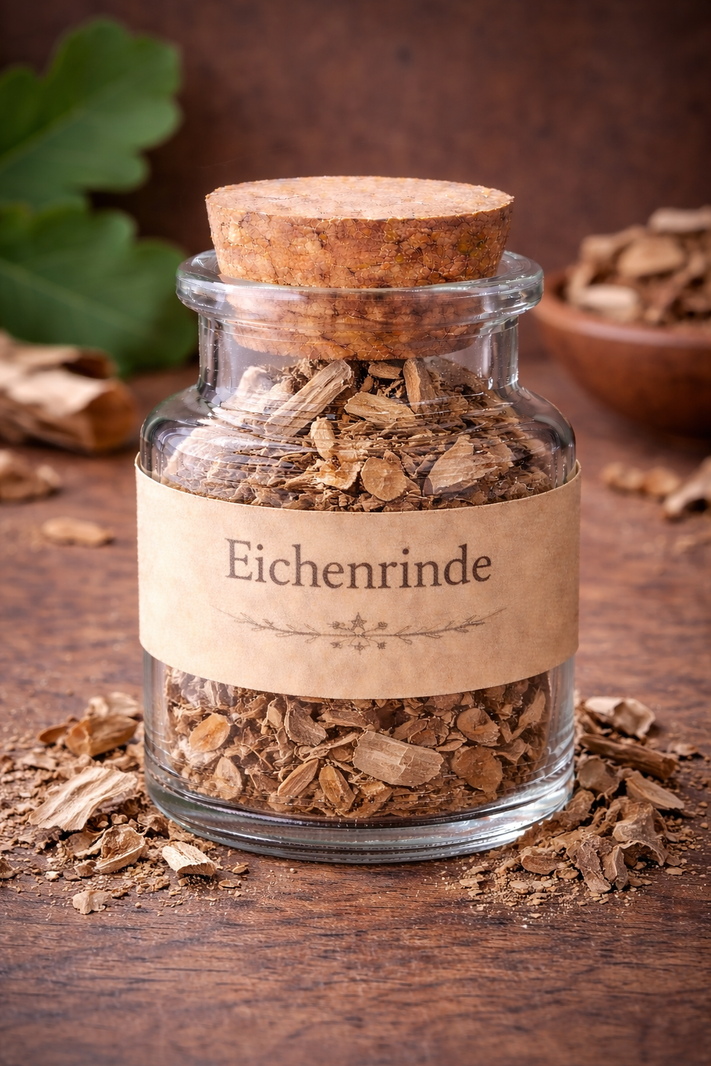 Eichenrinde geschnitten
