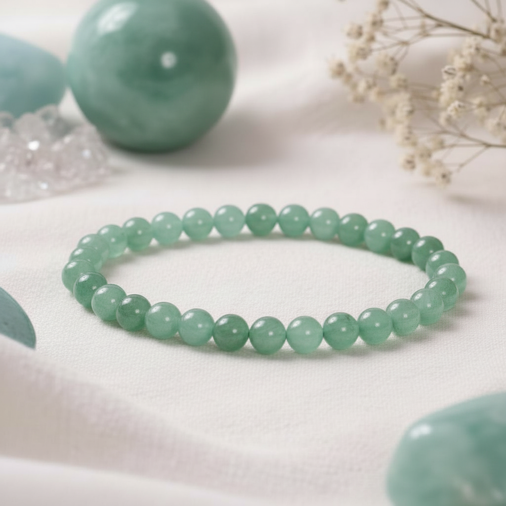 Grünes Aventurin Armband 6 mm – Herzenergie, Harmonie & Lebensfreude