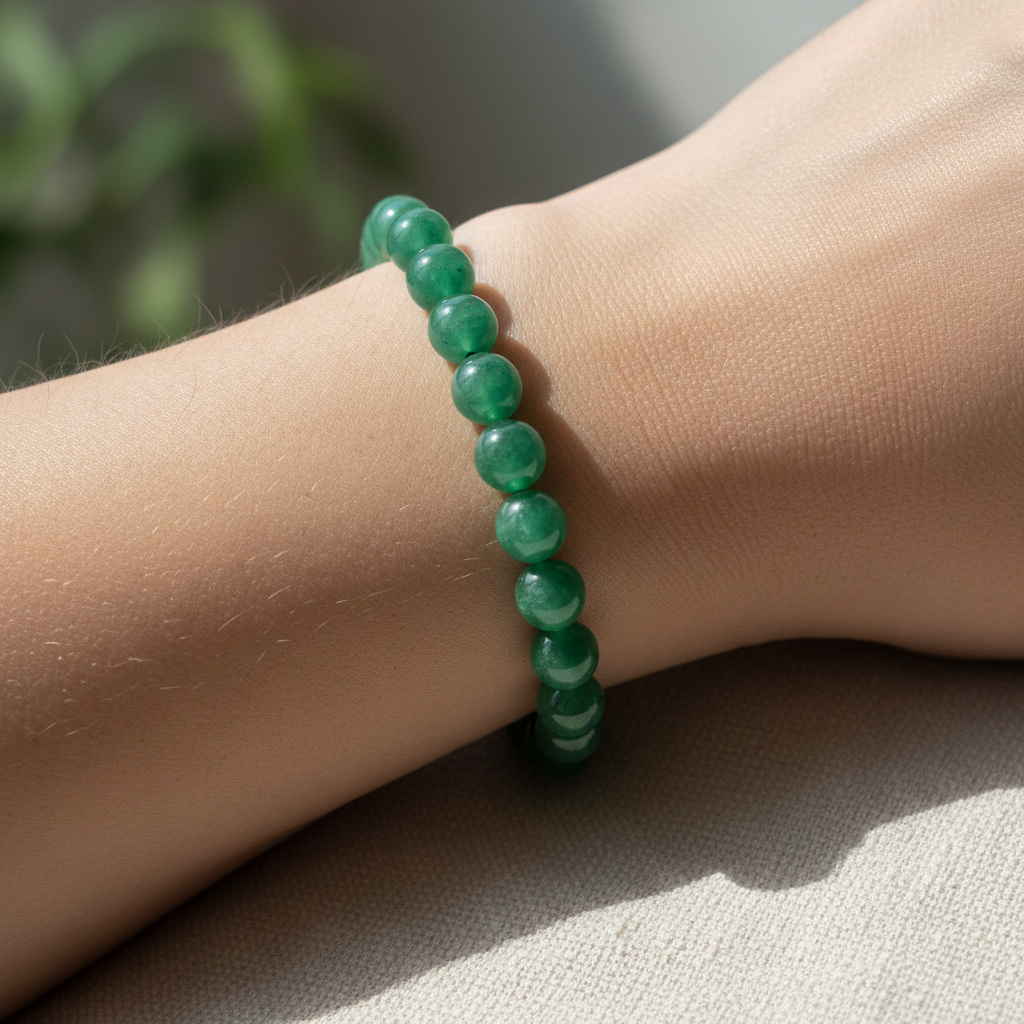 Grünes Aventurin Armband 6 mm – Herzenergie, Harmonie & Lebensfreude