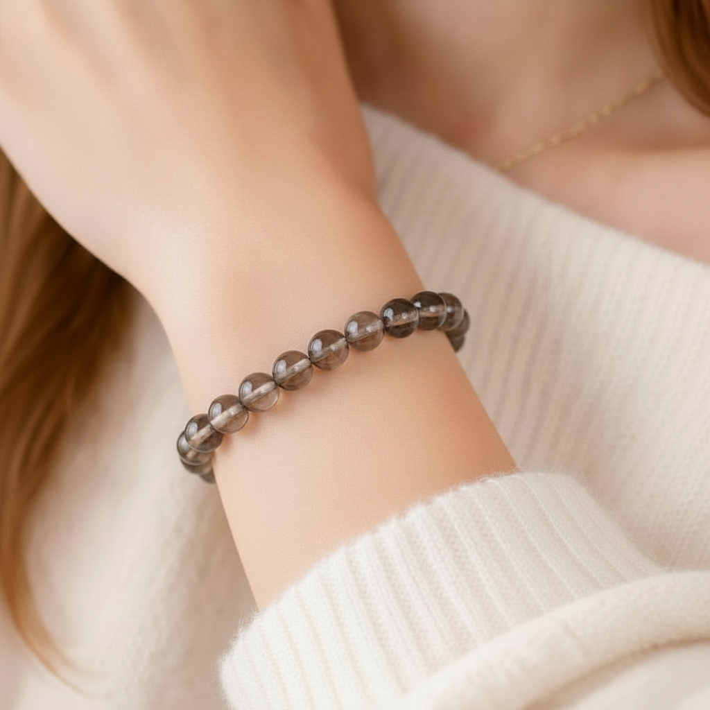 Rauchquarz Armband 6 mm – Erdung, Schutz und innere Klarheit