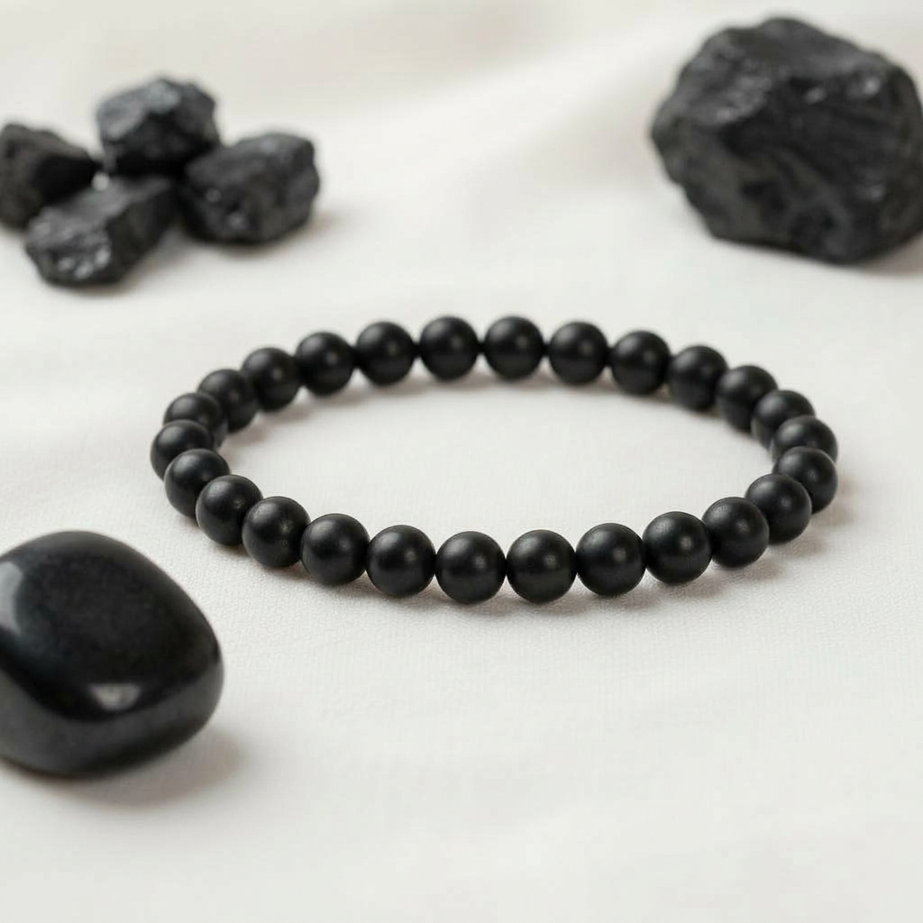 Shungit Armband 6 mm  – Schutz, Erdung & innere Stärke