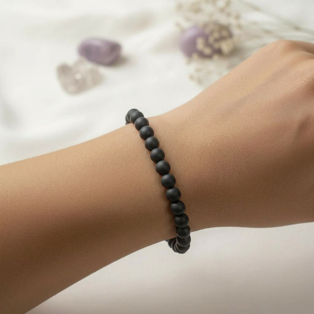 Shungit Armband 6 mm  – Schutz, Erdung & innere Stärke